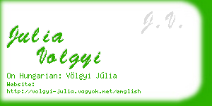 julia volgyi business card